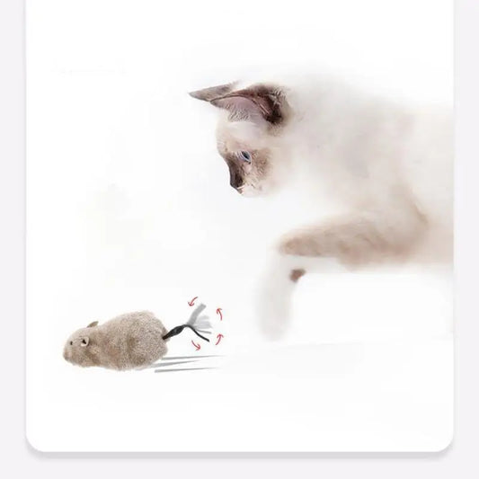 Rato de Peluche Realista para Gatos e Cães – Cor Aleatória
