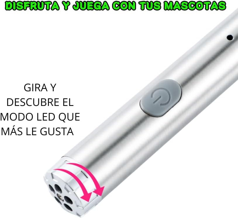 Lanterna LED Cat Recarregável - Brinquedo de Luz LED Interativo com Formas Diversas - Exercício e Diversão para Animais de Estimação.