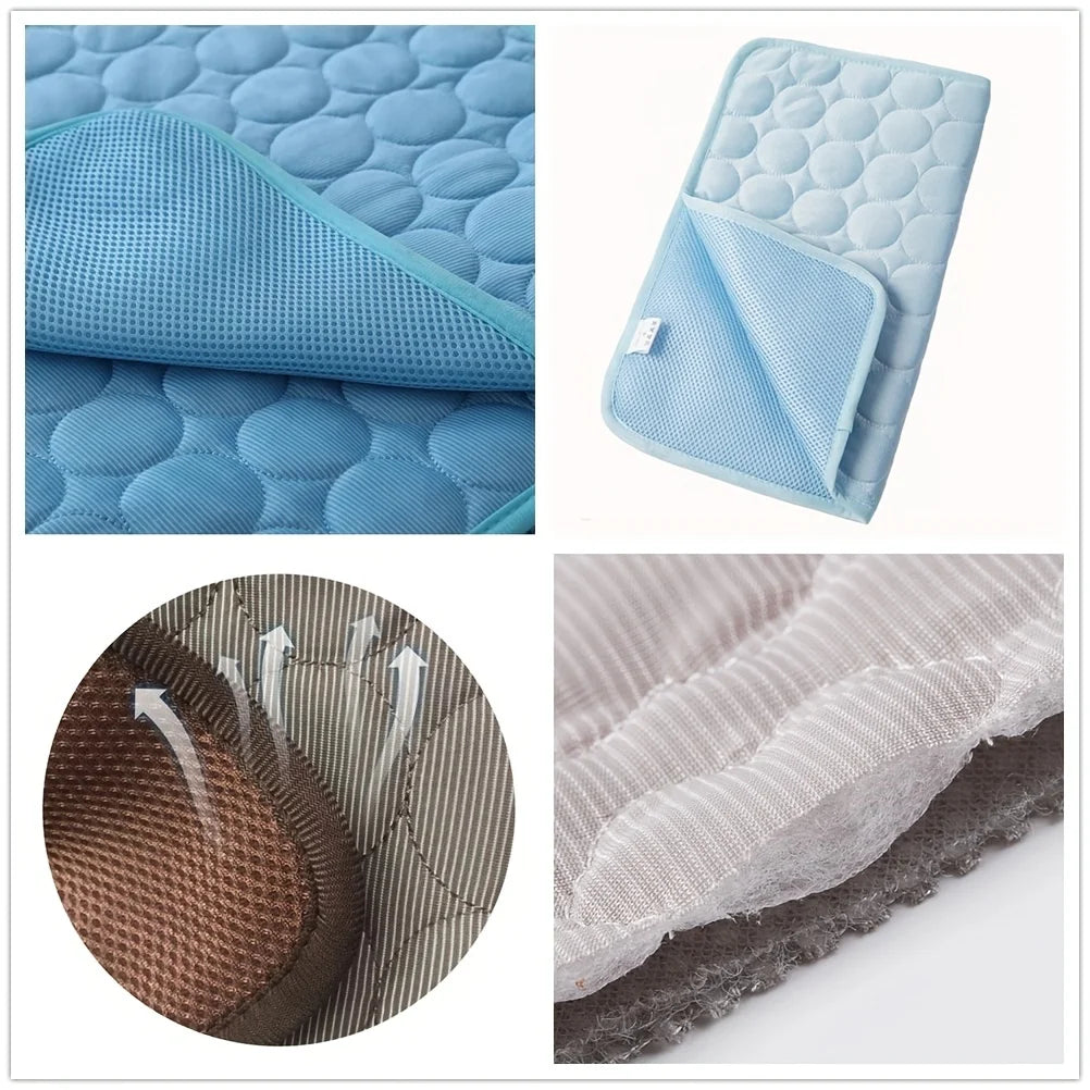 Tapete Gelado de Resfriamento para Cães, Cama Fria de Verão para Pets, Extra Grande para Cães Pequenos e Grandes, Acessórios para Pets, Manta Durável para Gatos, Sofá e Almofada Térmica Estilo Gelo