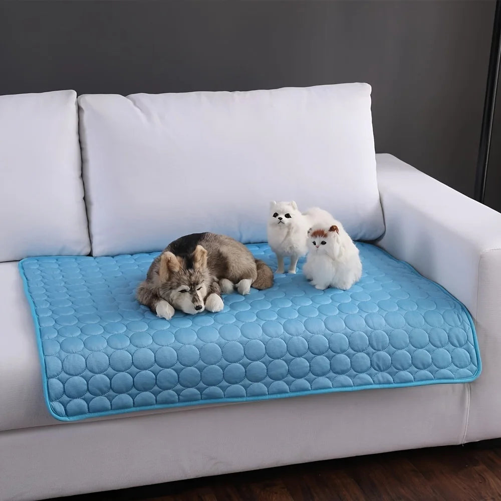 Tapete Gelado de Resfriamento para Cães, Cama Fria de Verão para Pets, Extra Grande para Cães Pequenos e Grandes, Acessórios para Pets, Manta Durável para Gatos, Sofá e Almofada Térmica Estilo Gelo