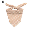 Cão bonito xadrez babador pontos lenço coleiras para animais de estimação lenço de pescoço de gato bandanas para animais de estimação cachecol para cães