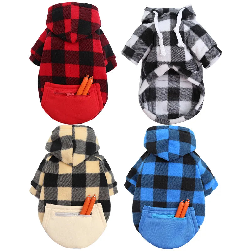 Casaco de inverno para cães, jaqueta xadrez reversível, roupas para cães em tempo frio, roupas para animais de estimação, para cães pequenos, médios e grandes
