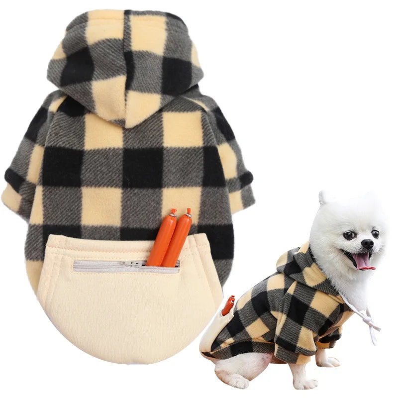 Casaco de inverno para cães, jaqueta xadrez reversível, roupas para cães em tempo frio, roupas para animais de estimação, para cães pequenos, médios e grandes