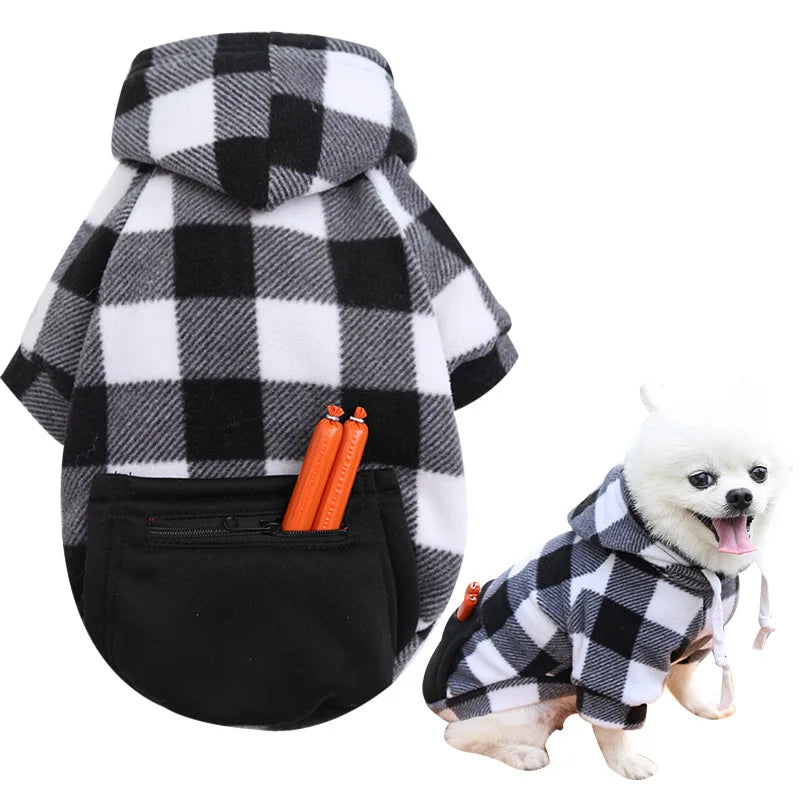 Casaco de inverno para cães, jaqueta xadrez reversível, roupas para cães em tempo frio, roupas para animais de estimação, para cães pequenos, médios e grandes