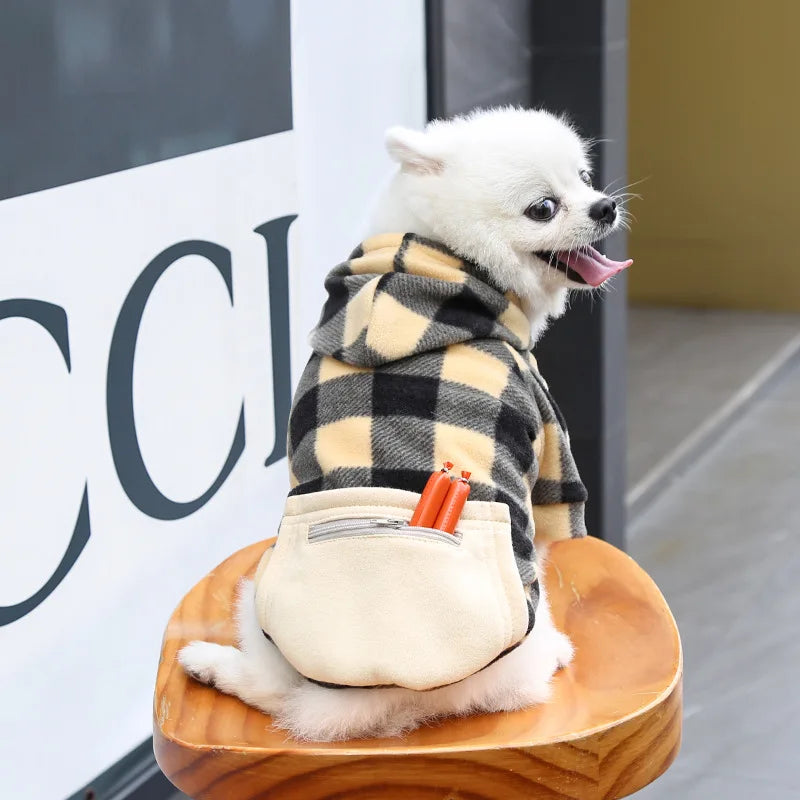 Casaco de inverno para cães, jaqueta xadrez reversível, roupas para cães em tempo frio, roupas para animais de estimação, para cães pequenos, médios e grandes