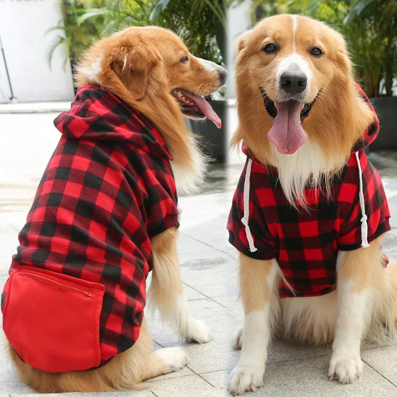 Casaco de inverno para cães, jaqueta xadrez reversível, roupas para cães em tempo frio, roupas para animais de estimação, para cães pequenos, médios e grandes