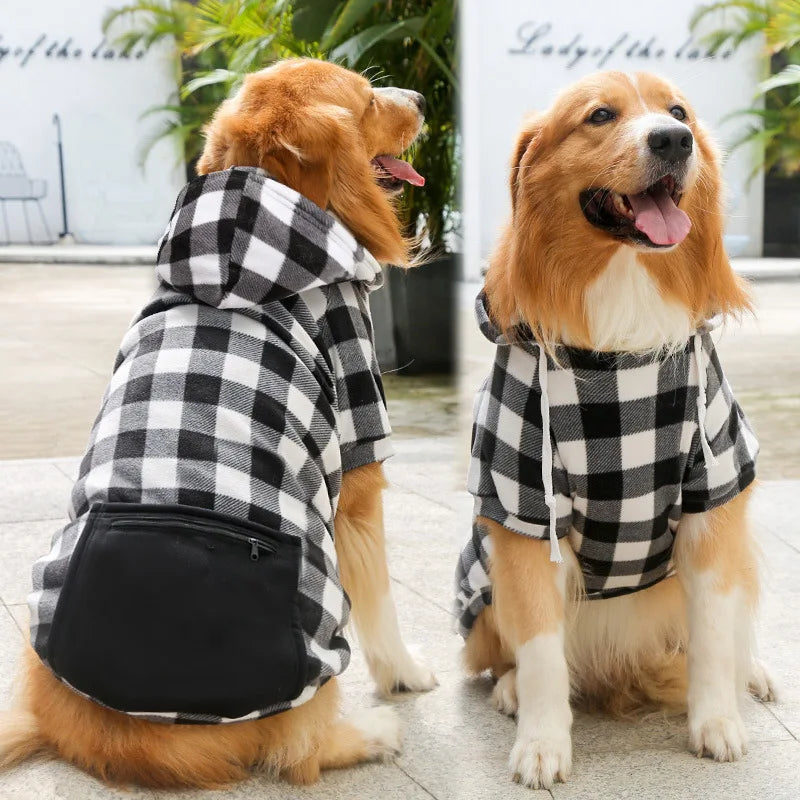 Casaco de inverno para cães, jaqueta xadrez reversível, roupas para cães em tempo frio, roupas para animais de estimação, para cães pequenos, médios e grandes