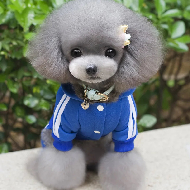 Adidog roupas para cães macacão grosso para cães, roupas de inverno para cães de estimação para cães pequenos macacão de cachorro traje de treino para yorkie