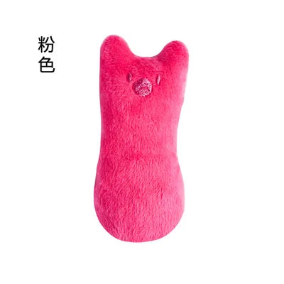 Dentes moagem catnip brinquedos engraçado interativo brinquedo de pelúcia gato animal de estimação gatinho mascar brinquedo vocal garras polegar mordida gato menta para gatos
