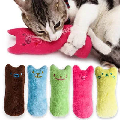 Dentes moagem catnip brinquedos engraçado interativo brinquedo de pelúcia gato animal de estimação gatinho mascar brinquedo vocal garras polegar mordida gato menta para gatos