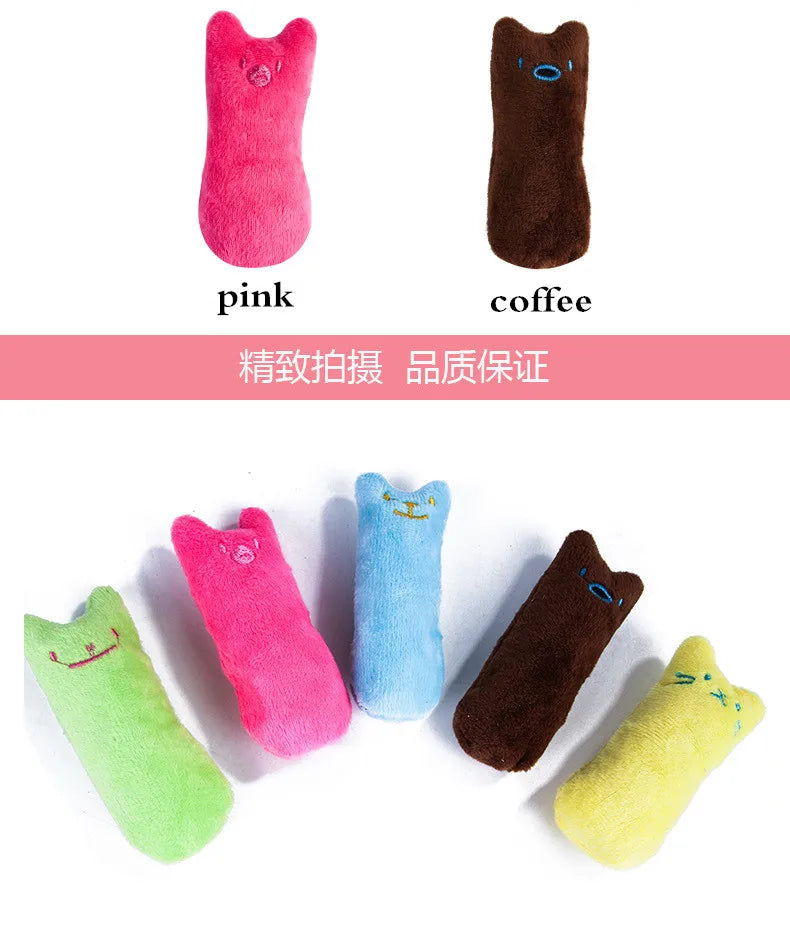 Dentes moagem catnip brinquedos engraçado interativo brinquedo de pelúcia gato animal de estimação gatinho mascar brinquedo vocal garras polegar mordida gato menta para gatos
