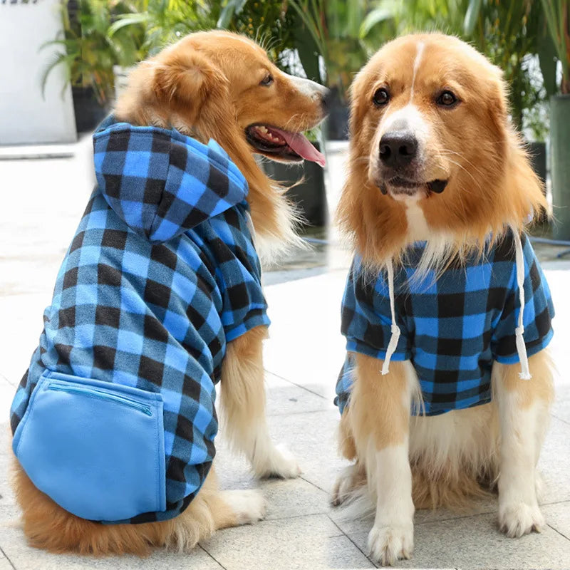 Casaco de inverno para cães, jaqueta xadrez reversível, roupas para cães em tempo frio, roupas para animais de estimação, para cães pequenos, médios e grandes
