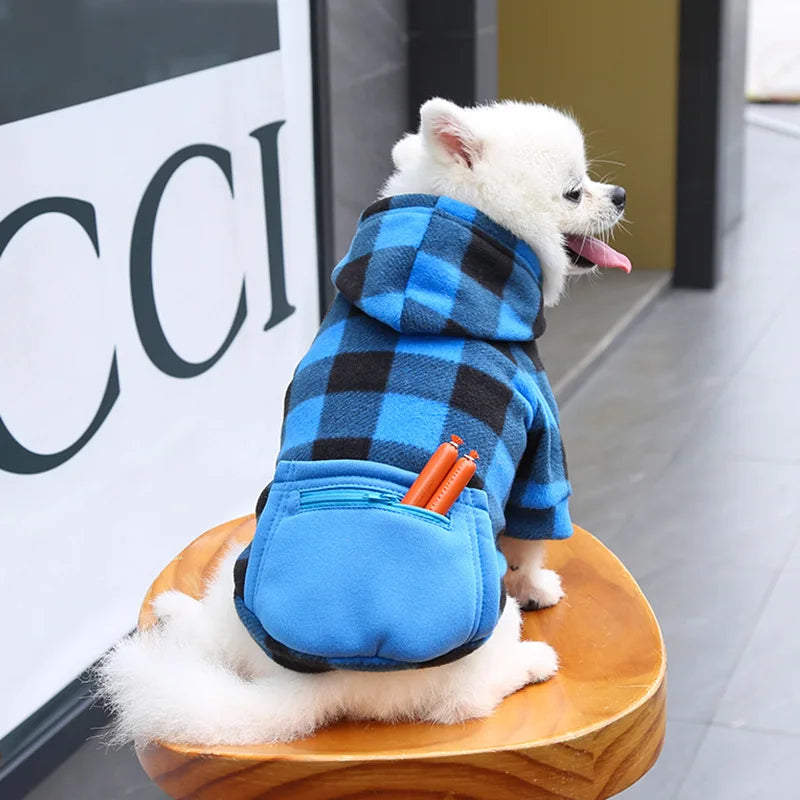 Casaco de inverno para cães, jaqueta xadrez reversível, roupas para cães em tempo frio, roupas para animais de estimação, para cães pequenos, médios e grandes