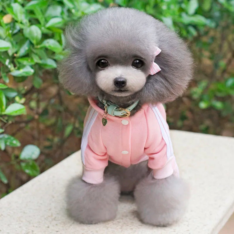 Adidog roupas para cães macacão grosso para cães, roupas de inverno para cães de estimação para cães pequenos macacão de cachorro traje de treino para yorkie