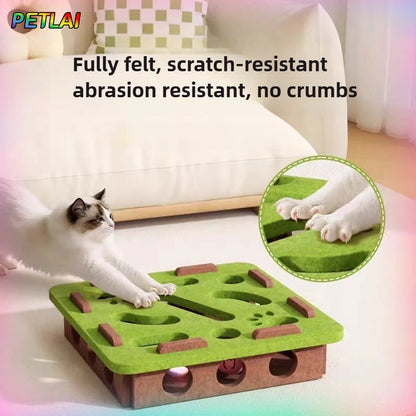 Brinquedo Interativo para Gatos em Feltro com Bolas e Guizo