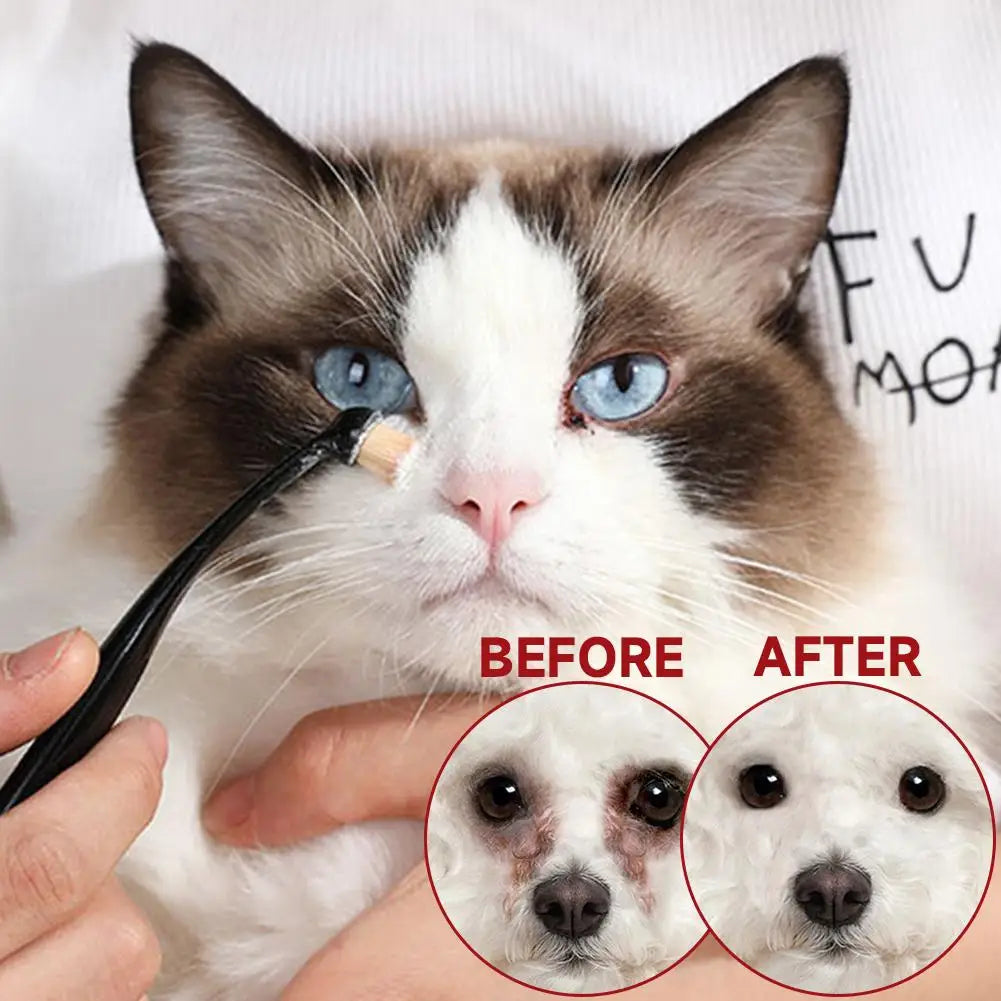 Creme de Limpeza para Glândulas Lacrimais de Animais de Estimação, Calmante para a Pele, Isolante de Lágrimas, Previne Pigmentação, Bálsamo Universal para Manchas de Lágrimas em Gatos e Cães