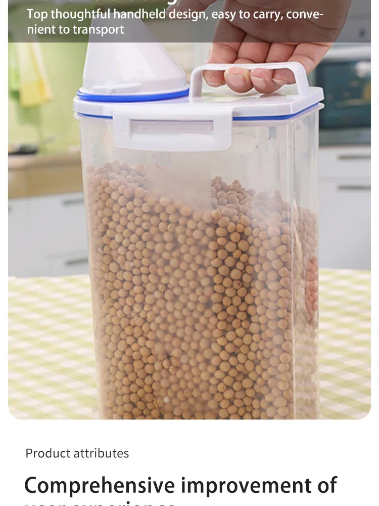 Container de Armazenamento de Ração para Animais de Estimação Premium, Grande Capacidade e Fácil de Limpar, Design Durável e Estiloso para Cães e Gatos