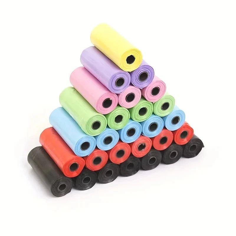 Saco de cocô de limpeza ao ar livre para animais de estimação, suprimentos para cães, Recarga o saco de lixo, limpo, 15 sacos/rolo, 120 rolos