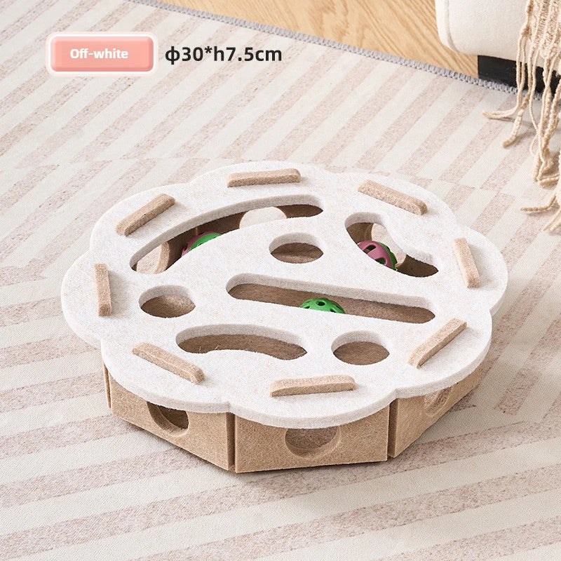 Brinquedo Interativo para Gatos em Feltro com Bolas e Guizo
