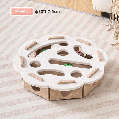 Brinquedo Interativo para Gatos em Feltro com Bolas e Guizo