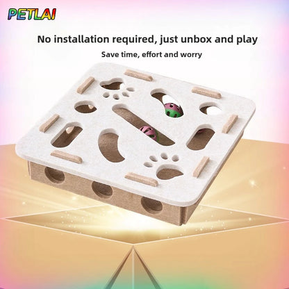 Brinquedo Interativo para Gatos em Feltro com Bolas e Guizo