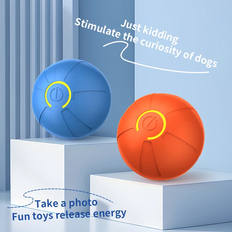 Bola de Brinquedo Inteligente para Cães, Interativa Automática, Eletrônica, Recarregável via USB, que Rola e Salta, para Filhotes a Cães Grandes, Brinquedo de Mastigar