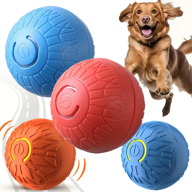 Bola de Brinquedo Inteligente para Cães, Interativa Automática, Eletrônica, Recarregável via USB, que Rola e Salta, para Filhotes a Cães Grandes, Brinquedo de Mastigar