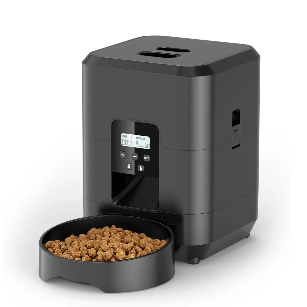 Alimentador inteligente para animais de estimação, alimentador automático para gatos, máquina de comida lenta para cães com temporizador quantitativo automático, dispensador de comida para gatos, tigela para cães e gat