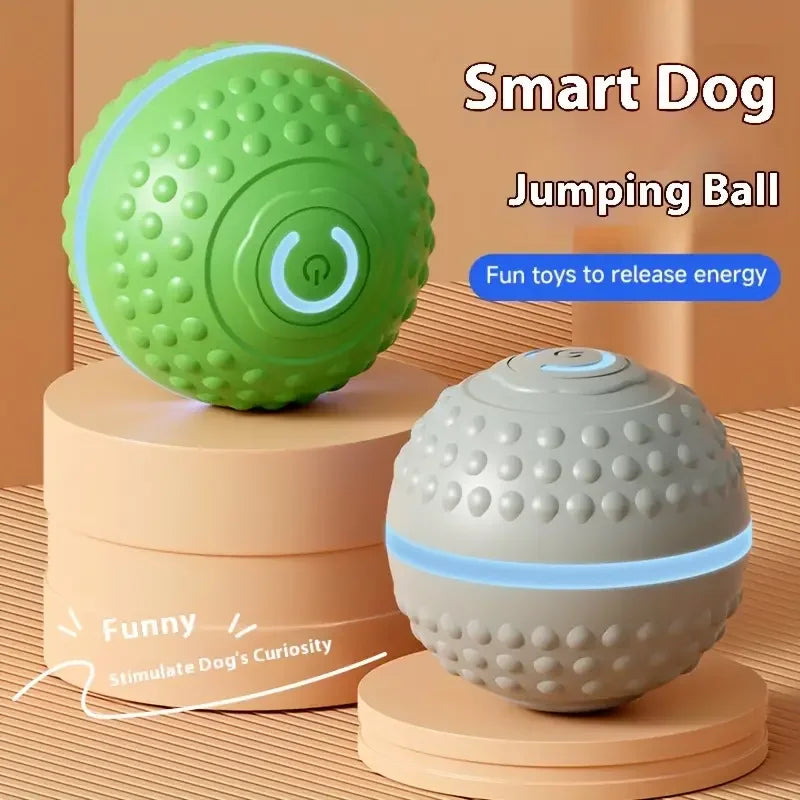 Bola de Brinquedo Inteligente para Cães, Interativa Automática, Eletrônica, Recarregável via USB, que Rola e Salta, para Filhotes a Cães Grandes, Brinquedo de Mastigar