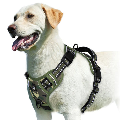 Arnês Anti-Puxão Ajustável para Cães – Acolchoado com Alça