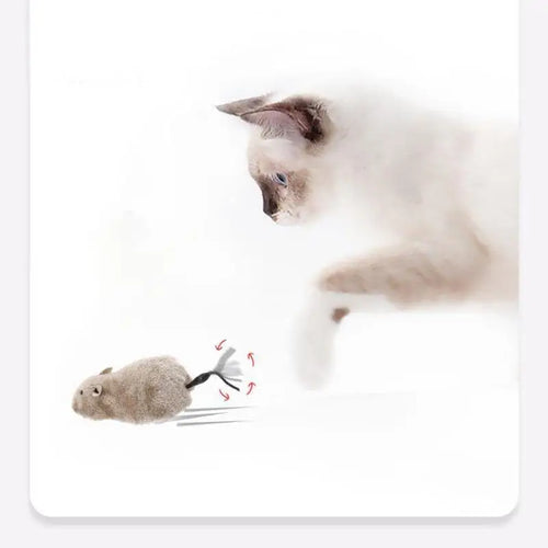 1pc engraçado realista pelúcia mouse correndo rato brinquedo para gatos cães cauda mouse animais de estimação crianças cor aleatória
