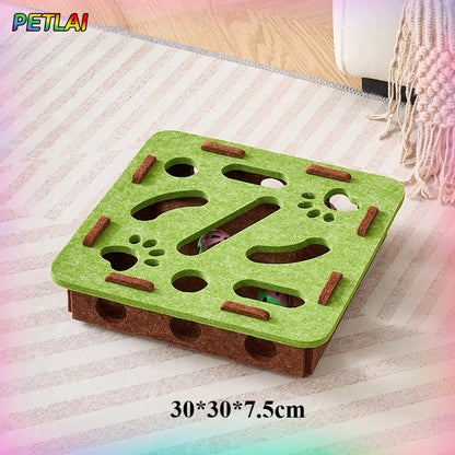 Brinquedo Interativo para Gatos em Feltro com Bolas e Guizo