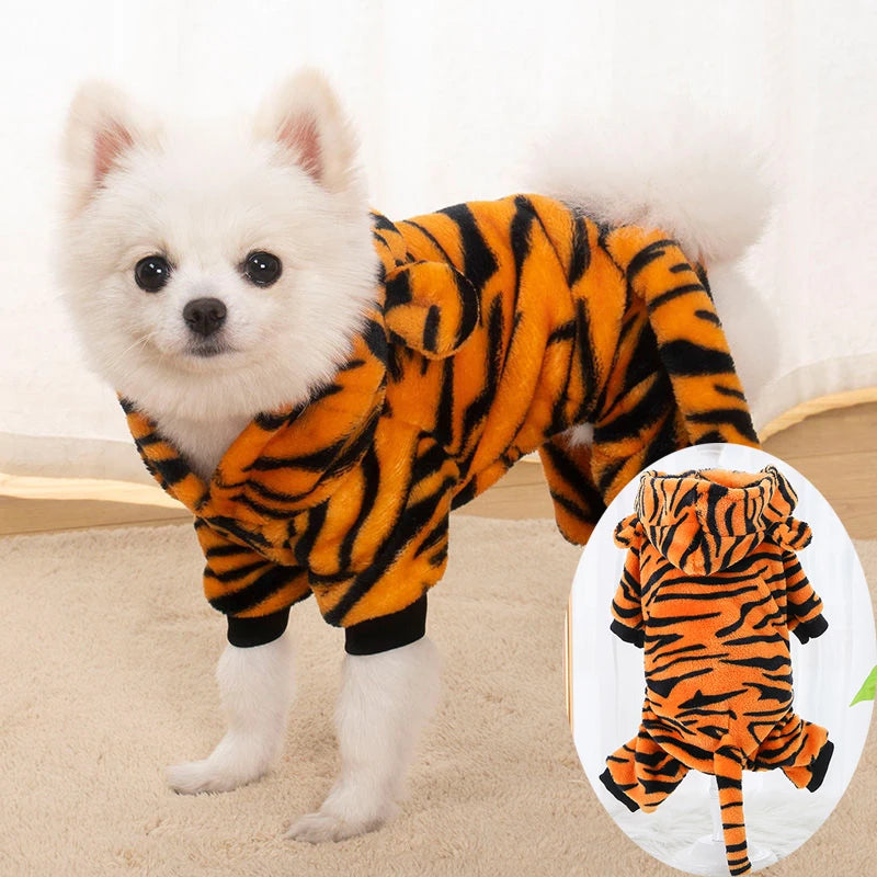 Macacão de Flanela Ultra Macio: Mantenha seu Pet Quentinho e Confortável Neste Inverno!