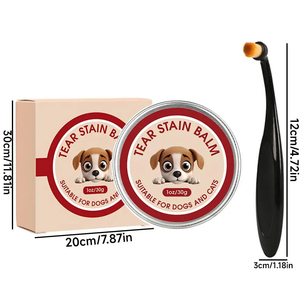 Creme de Limpeza para Glândulas Lacrimais de Animais de Estimação, Calmante para a Pele, Isolante de Lágrimas, Previne Pigmentação, Bálsamo Universal para Manchas de Lágrimas em Gatos e Cães