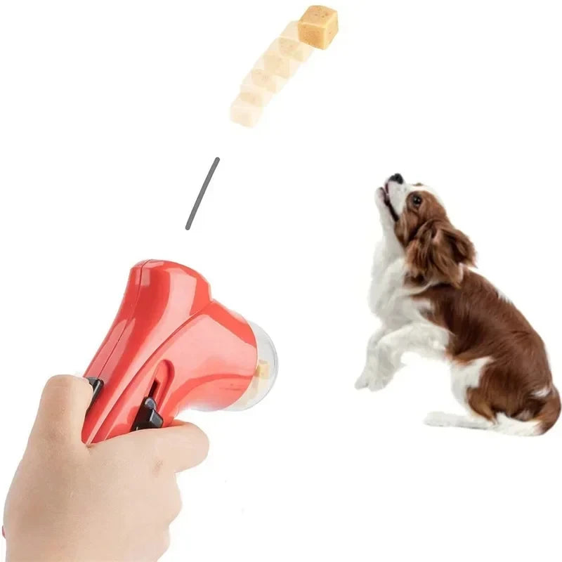 Cão lanche catapulta lançador cão gato tratar lançador lanche comida alimentador catapulta animal de estimação brinquedos de treinamento interativo ao ar livre brinquedos de praia