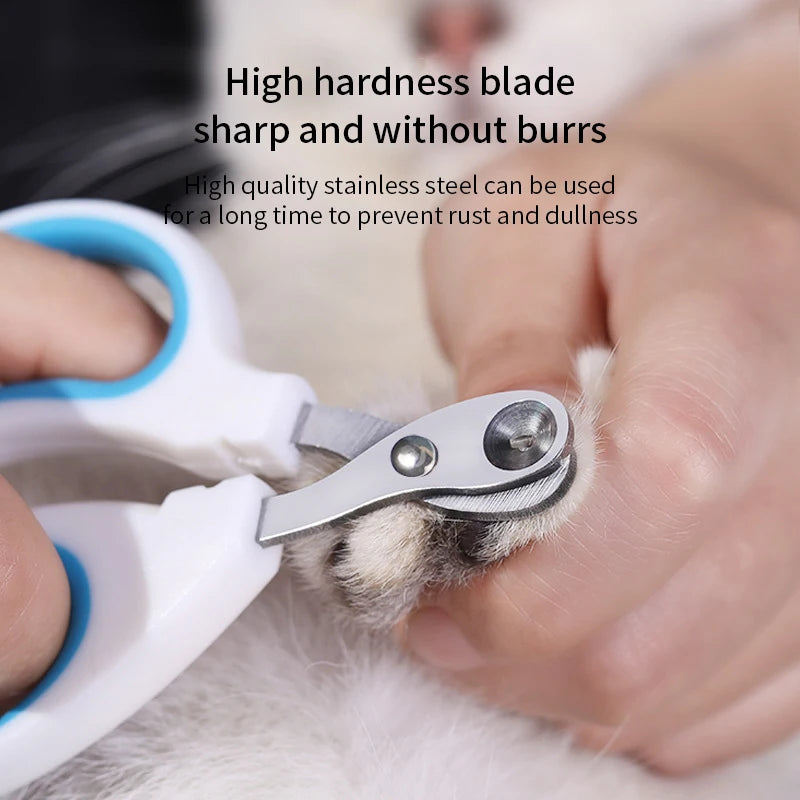 Cortador de unhas profissional para gatos, cortador de garras de cachorro de aço inoxidável para cães e gatos pequenos, aparador de unhas para animais de estimação