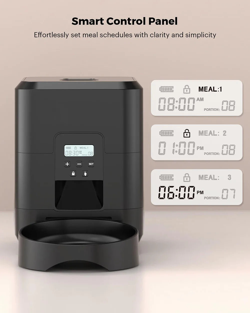 Alimentador inteligente para animais de estimação, alimentador automático para gatos, máquina de comida lenta para cães com temporizador quantitativo automático, dispensador de comida para gatos, tigela para cães e gat