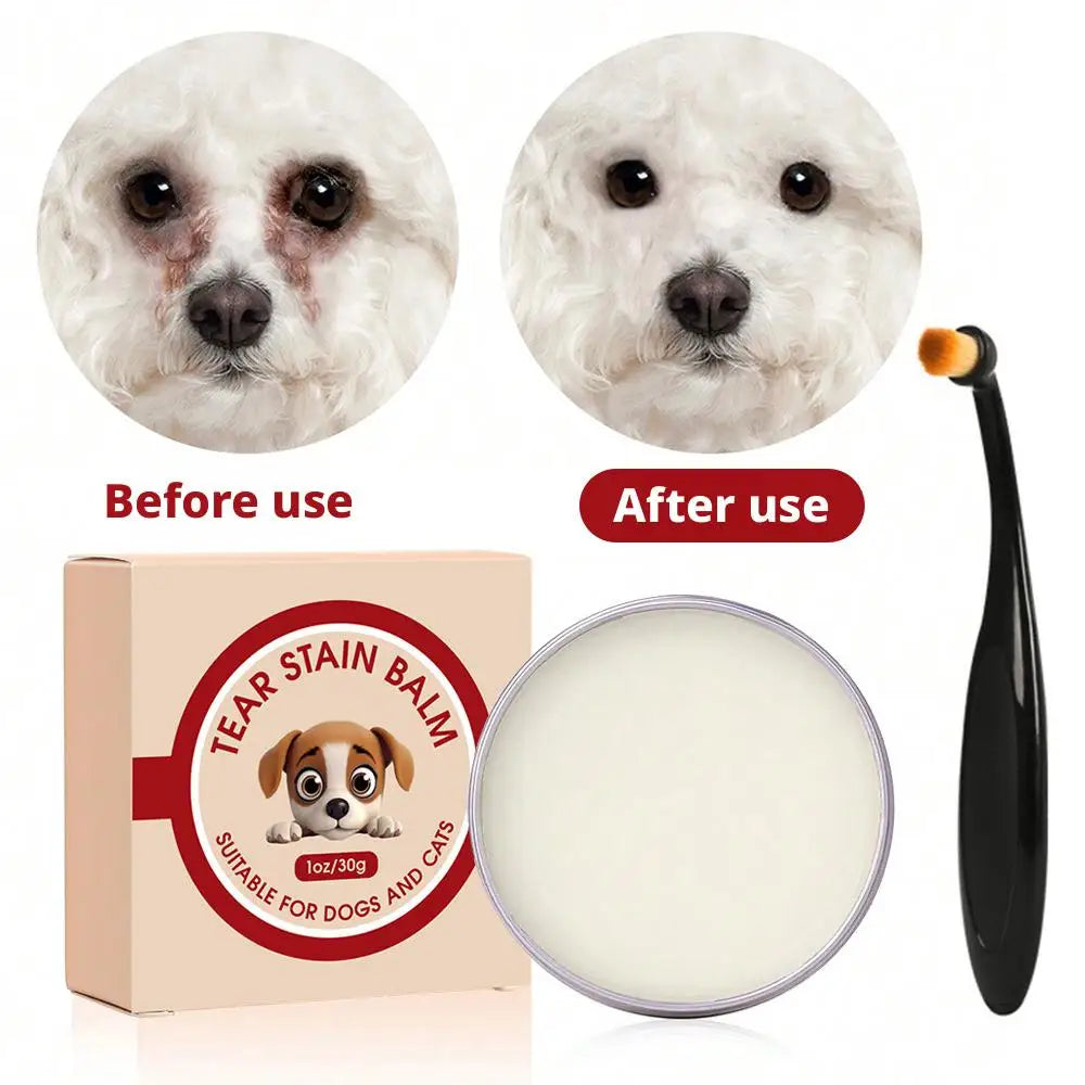Creme de Limpeza para Glândulas Lacrimais de Animais de Estimação, Calmante para a Pele, Isolante de Lágrimas, Previne Pigmentação, Bálsamo Universal para Manchas de Lágrimas em Gatos e Cães