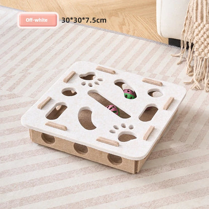 Brinquedo Interativo para Gatos em Feltro com Bolas e Guizo