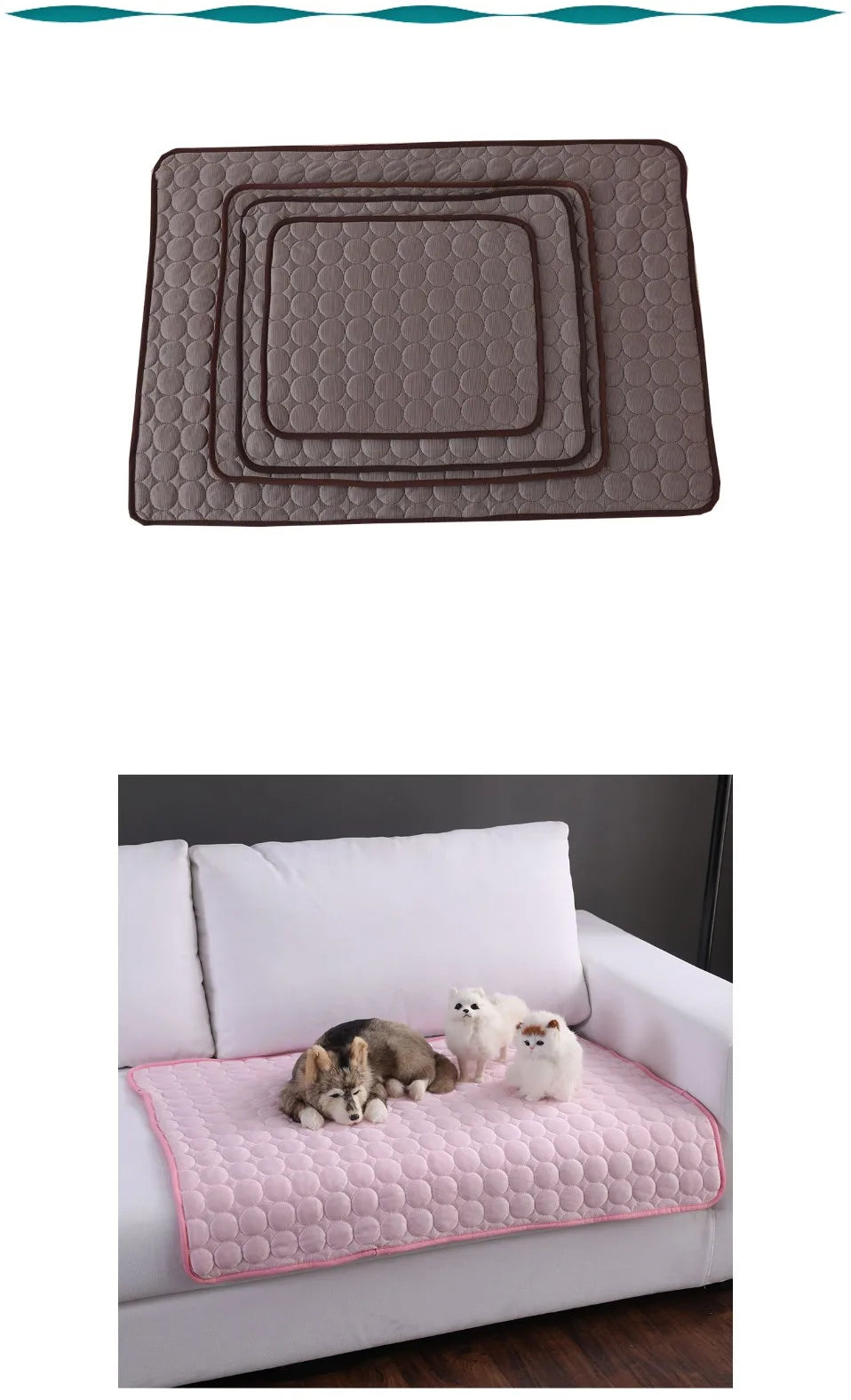 Tapete Gelado de Resfriamento para Cães, Cama Fria de Verão para Pets, Extra Grande para Cães Pequenos e Grandes, Acessórios para Pets, Manta Durável para Gatos, Sofá e Almofada Térmica Estilo Gelo