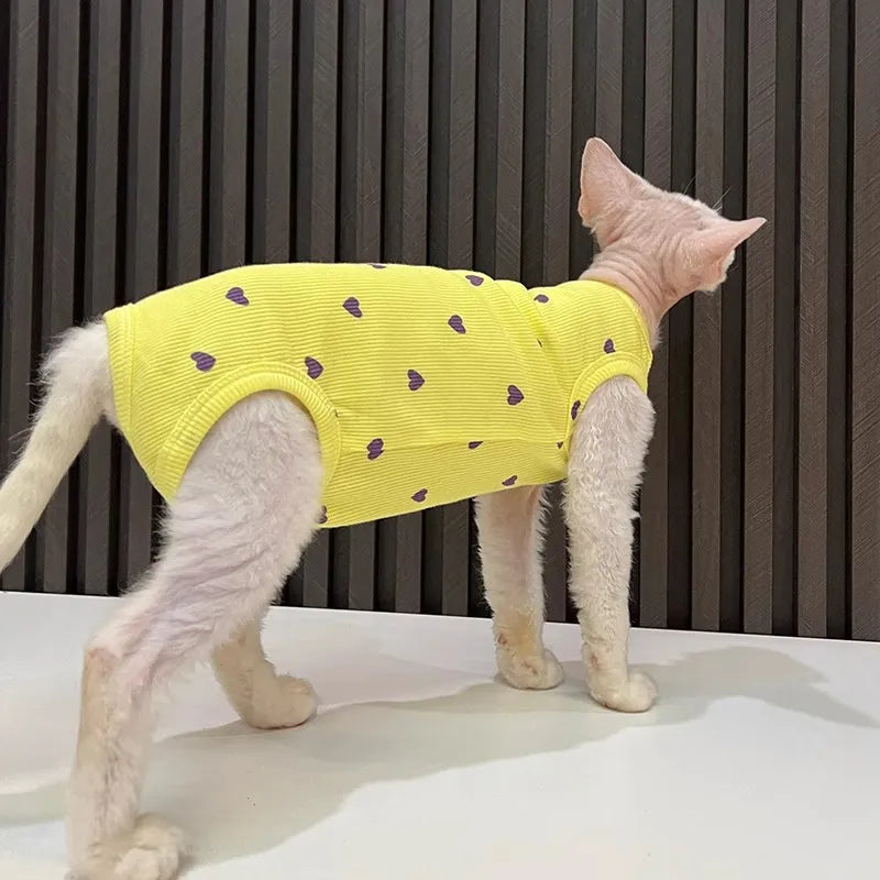 Roupa para Gatos Sphynx e Devon Rex: Macacão Elástico Fino e Quente de Quatro Patas