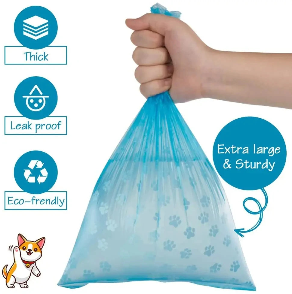 Saco de cocô de limpeza ao ar livre para animais de estimação, suprimentos para cães, Recarga o saco de lixo, limpo, 15 sacos/rolo, 120 rolos