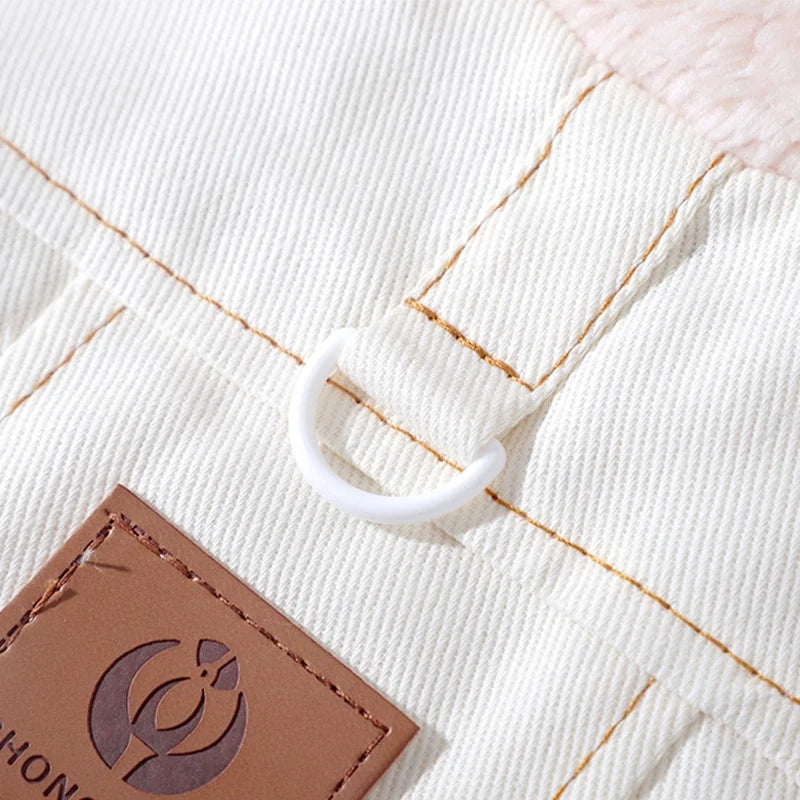 Moda denim cão para baixo jaqueta quente macio roupas para cães de estimação inverno filhote de cachorro casaco engrossado gato colete casaco yorkshire vestuário para animais de estimação