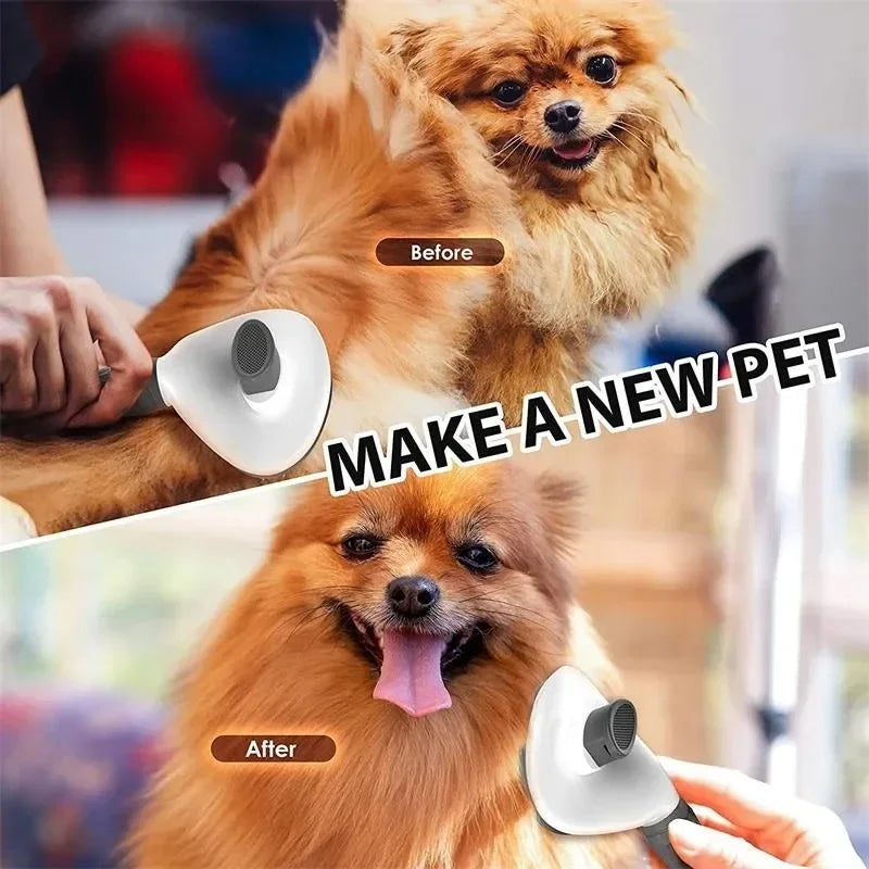 Escova para Cães e Gatos, Pente Limpador Automático de Pelos para Cães e Gatos, Ferramentas de Tosa, Pente Tira-Nós e Acessórios para Pets