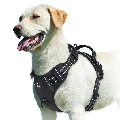 Arnês Anti-Puxão Ajustável para Cães – Acolchoado com Alça