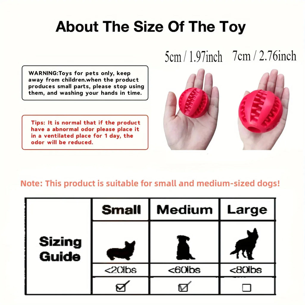Bola de Brinquedo para Cães, Bola Resistente a Mordidas e Atóxica para Cães, Filhotes e Gatos, Brinquedo Comedouro Interativo para Pet, Dispensador de Petiscos, Mordedor e Bola de Limpeza de Dentes