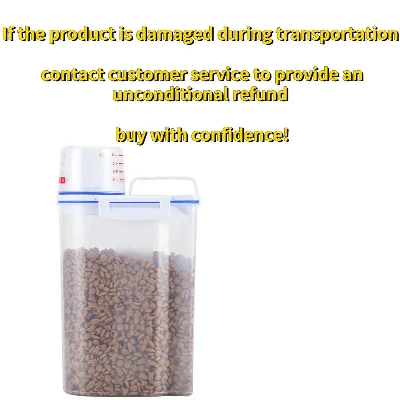 Container de Armazenamento de Ração para Animais de Estimação Premium, Grande Capacidade e Fácil de Limpar, Design Durável e Estiloso para Cães e Gatos