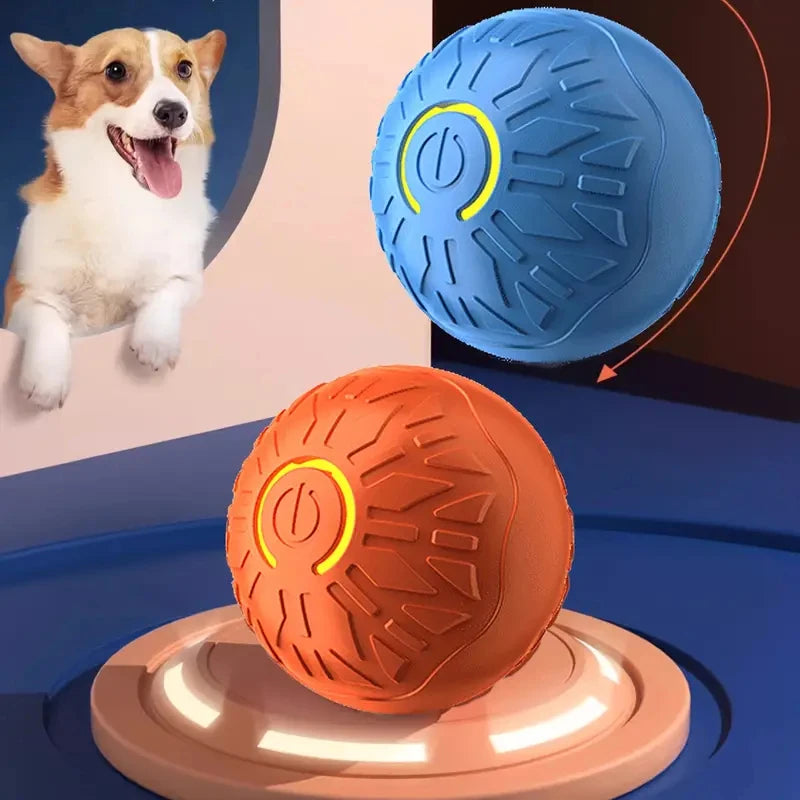 Bola de Brinquedo Inteligente para Cães, Interativa Automática, Eletrônica, Recarregável via USB, que Rola e Salta, para Filhotes a Cães Grandes, Brinquedo de Mastigar
