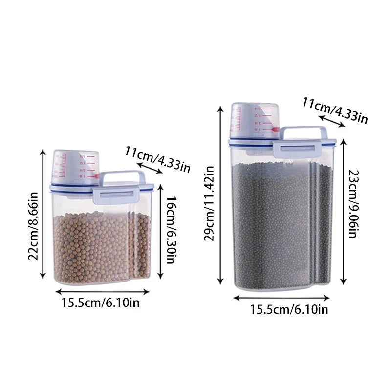 Container de Armazenamento de Ração para Animais de Estimação Premium, Grande Capacidade e Fácil de Limpar, Design Durável e Estiloso para Cães e Gatos