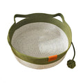 Stimulicat Cama para Gatos com Rabo de Brinquedo e Design de Orelha de Gato, Cama de Enriquecimento em Corda de Algodão Feita à Mão para Filhotes, Coelhos e Pequenos Pets